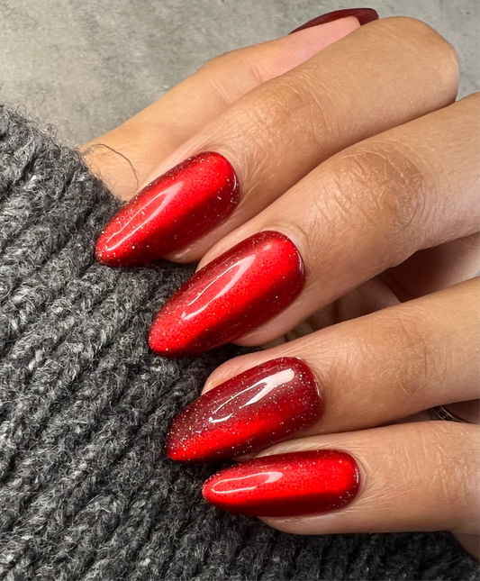 Ruby Velvet - Gloss FX Full Press On Kit | Middle Almond