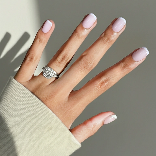 Milk French - Gloss FX Full Press On Kit | Short Square