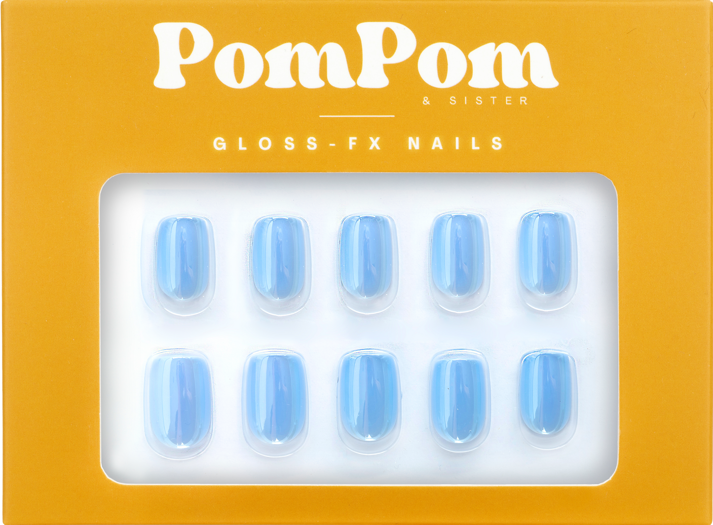 Blueberry Glaze | Blue Chrome | Gloss FX Press On Nail Kit