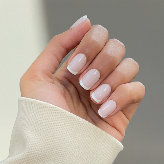 Milk French - Gloss FX Full Press On Kit | Short Square