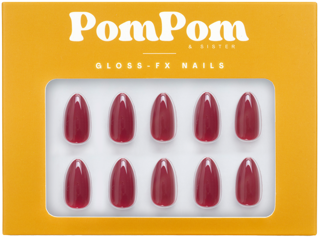 Cherry Red - Gloss FX Full Press On Kit | Short Almond
