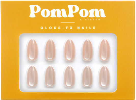 Champagne Velvet - Gloss FX Full Press On Kit | Short Almond