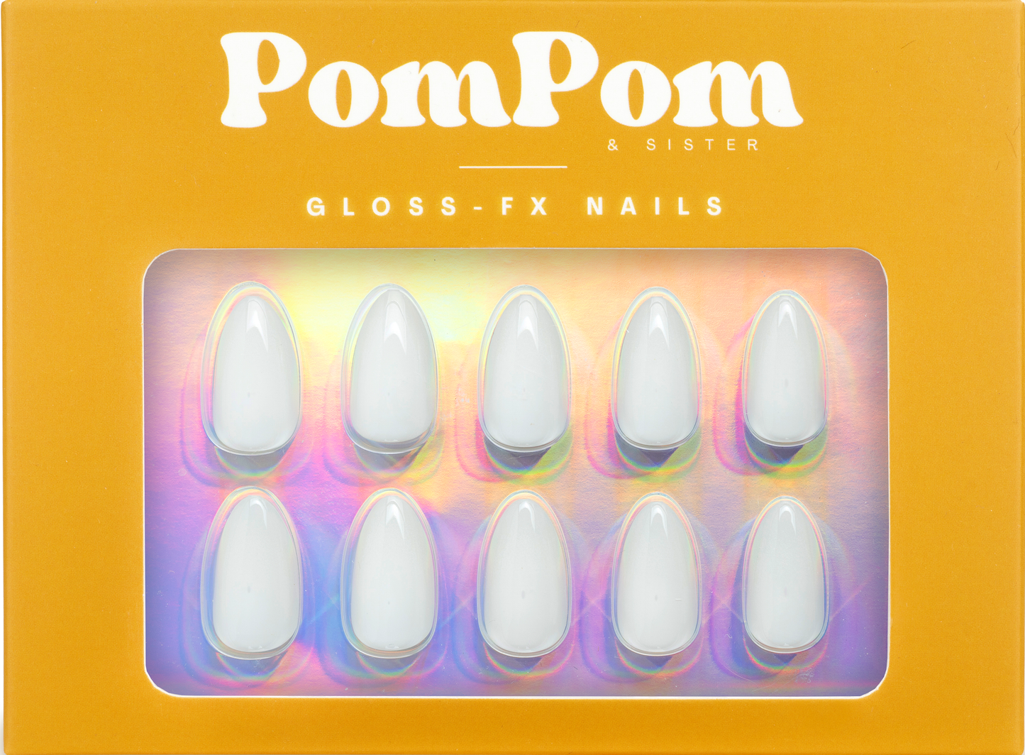 Cream - Gloss FX Full Press On Kit | Short Square