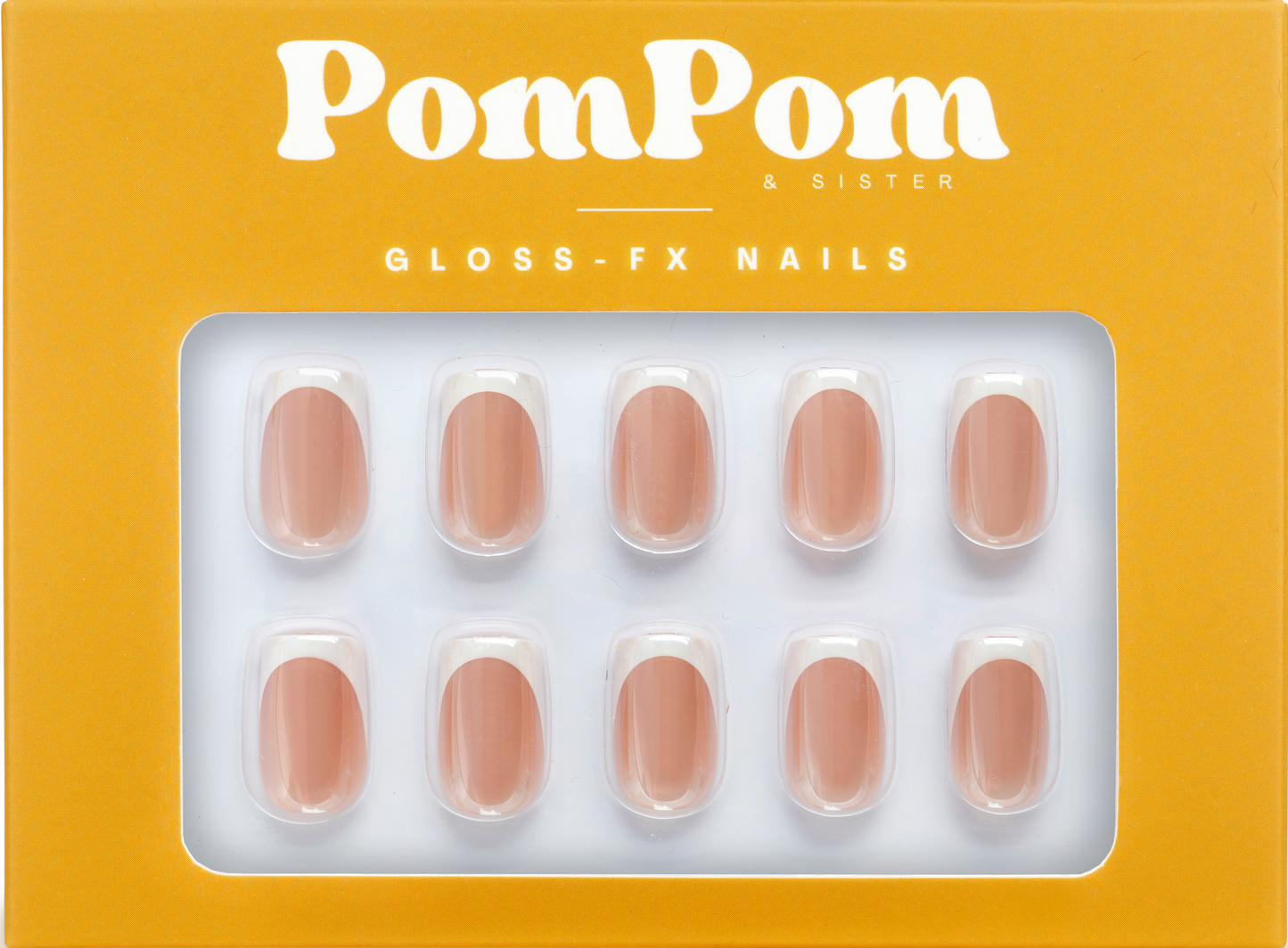 Café French - Gloss FX Full Press On Kit | Short Square