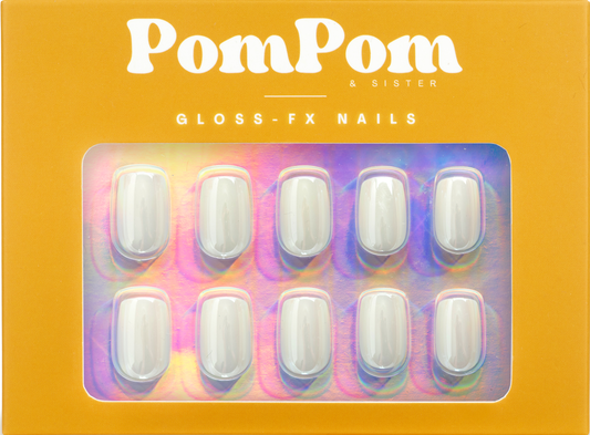 Vanilla Glaze - Gloss FX Full Press On Kit | Short Square