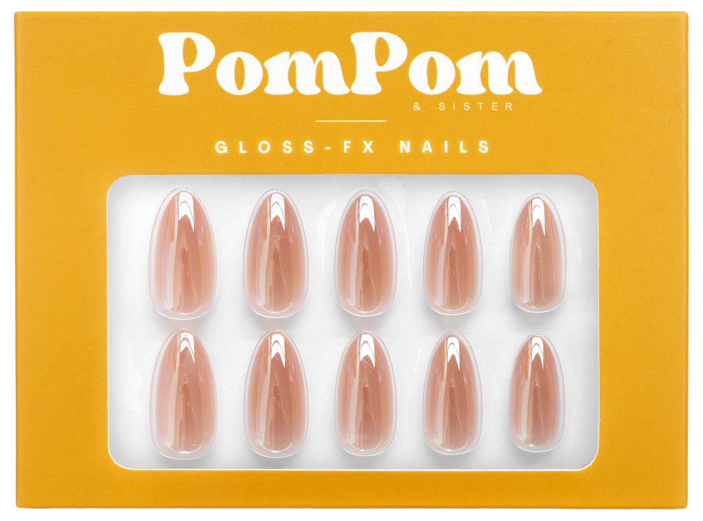 Toffee Glaze - Gloss FX Full Press On Kit | Middle Almond