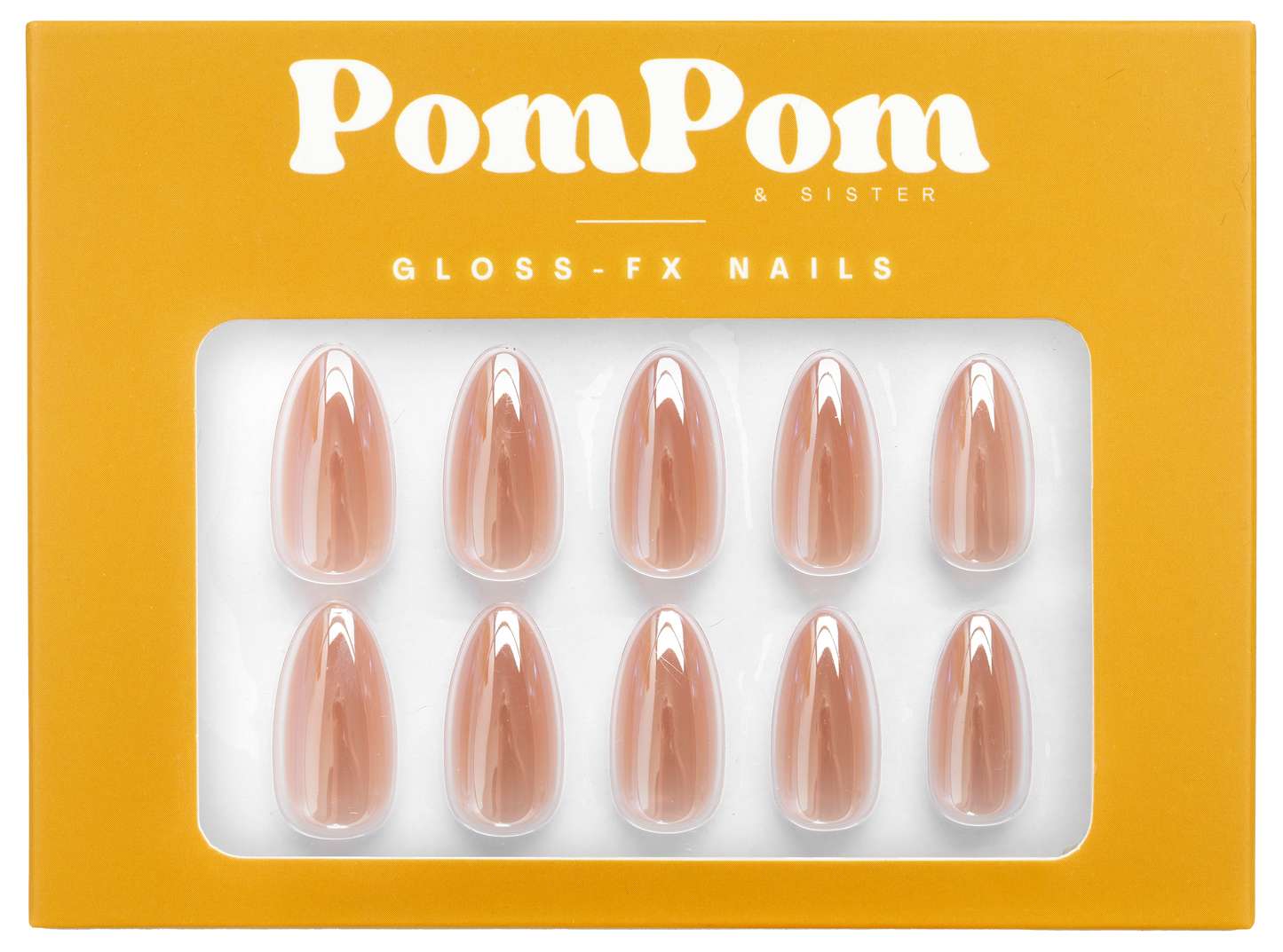 Toffee Glaze - Gloss FX Full Press On Kit | Middle Almond