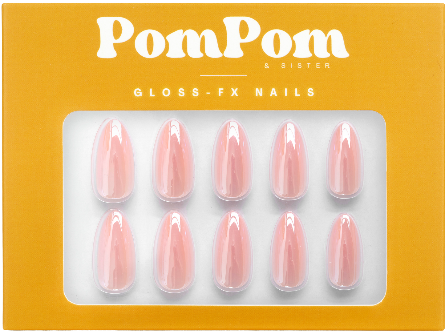 Rosé Glaze - Gloss FX Full Press On Kit | Middle Almond