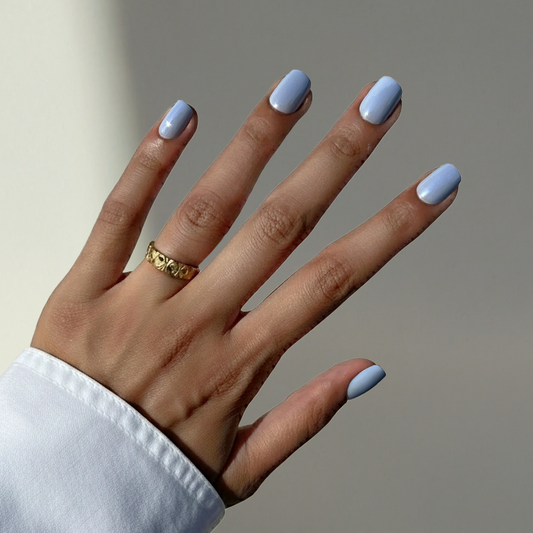 Blueberry Glaze | Blue Chrome | Gloss FX Press On Nail Kit