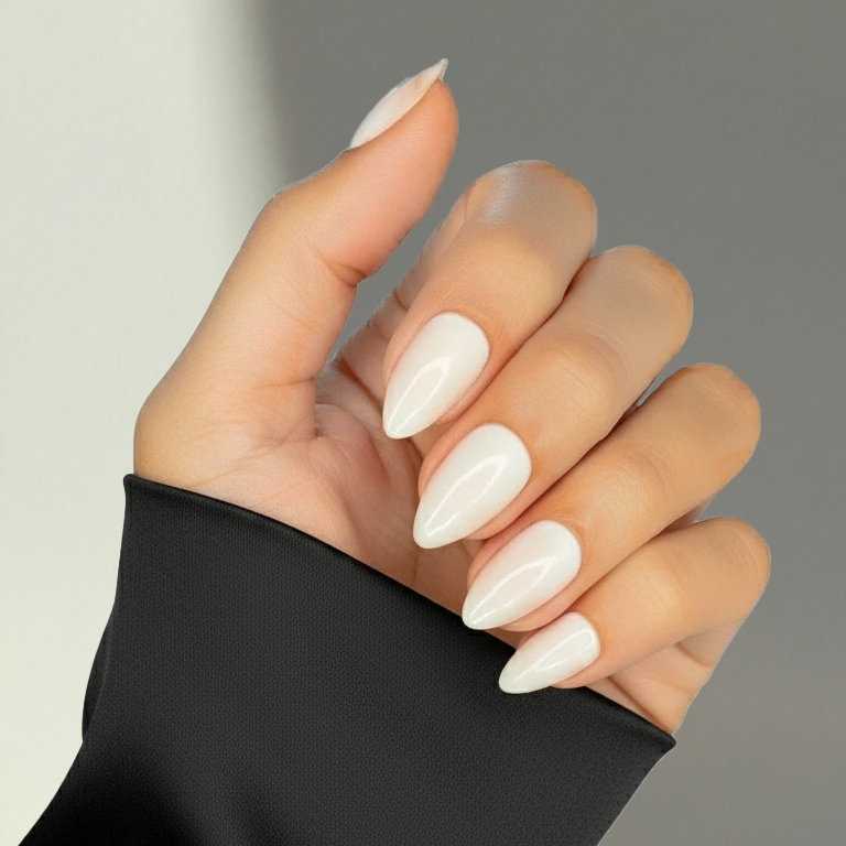 Coconut Milk - Gloss FX Full Press On Kit | Short Almond