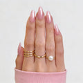 Rosé Glaze - Gloss FX Full Press On Kit | Middle Almond